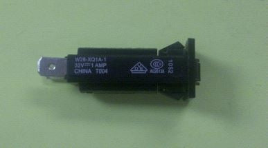 P&B TE W28-XQ1A-1 1 Amp Push-To-Reset Circuit Breaker, Maximum Voltage Rating: 32VDC / 250VAC