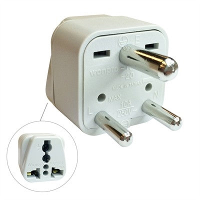 Circuit-Test WA-10 Travel Adapter 3 Conductor Plug to India / Hong Kong