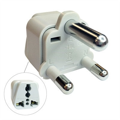Circuit-Test WA-10L Travel Adapter 3 Conductor Plug to South Africa, AC Voltage