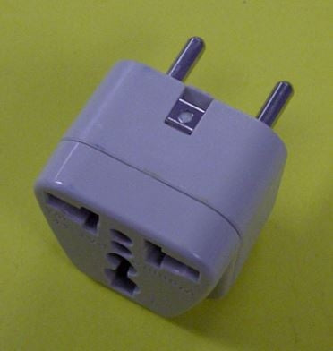 Circuit-Test WA-9A Travel Adapter 3 Conductor Plug to 2 Pin European Plug, AC Voltage