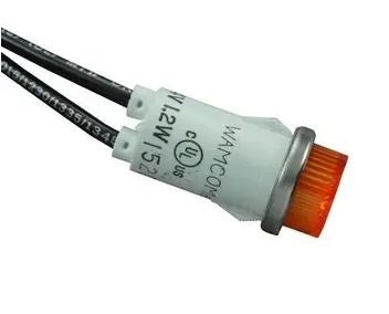 Wamco WL-1090C3-12V Amber Incadescent 12V Indicator Lamp, .500" Hole Diameter, Wire Leads