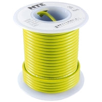 NTE 20AWG Yellow Teflon Hookup Wire (25 Feet) WT20-04-25 200C/600V Silver Plated Copper/SPC
