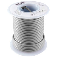 NTE 20AWG Gray Teflon Hookup Wire (25 Feet) WT20-08-25 200C/600V Silver Plated Copper/SPC