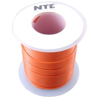 NTE 22AWG Orange Teflon Hookup Wire (25 Feet) WT22-03-25 200C/600V Silver Plated Copper/SPC