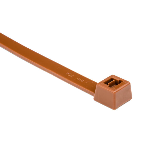 Hellermann Tyton 111-00965 Heavy Duty Cable Tie, 21" Long, UL Rated, 175lb Tensile Strength, PA46, Brown, 25/pkg