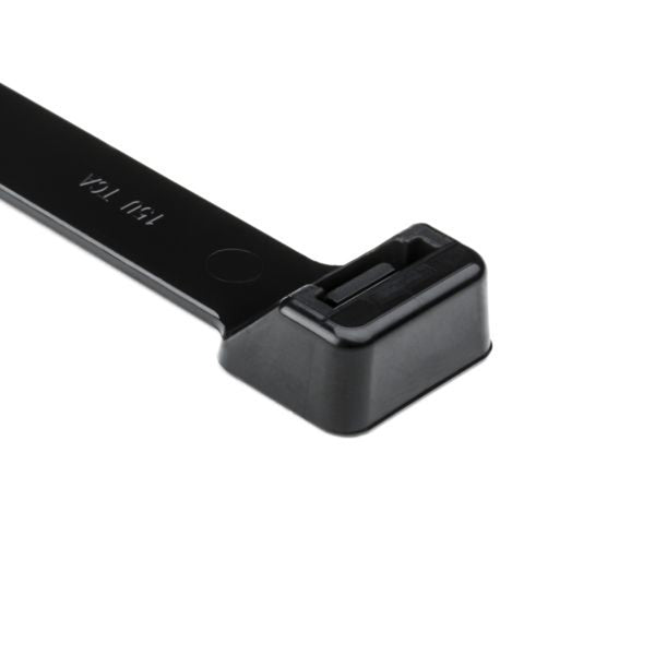 Hellermann Tyton T255S0HIRX2 Heavy Duty Cable Tie, 9" Long, UL Rated, 250lb Tensile Strength, PA66HIRHSUV, Black, 25/pkg