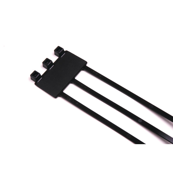 Hellermann Tyton IT50RT0UVK2 MilSpec Identification Tie, 8" Long, MS3368, 50lb Tensile Strength, PA66UV, Black, 50/pkg