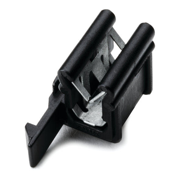 Hellermann Tyton 151-00429 Connector Clip, with Edge Clip, Panel Thickness 1.5-4.0mm, PA66HIRHS, Black, 500/pkg