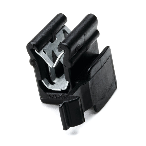 Hellermann Tyton 151-00430 Connector Clip, with Edge Clip, Panel Thickness 1.5-4.0mm, PA66HIRHS, Black, 500/pkg