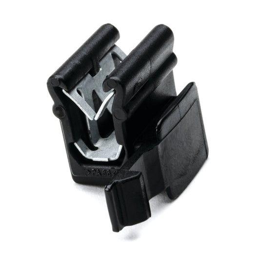 Hellermann Tyton 151-00430 Connector Clip, with Edge Clip, Panel Thickness 1.5-4.0mm, PA66HIRHS, Black, 500/pkg