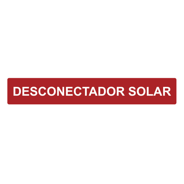 Hellermann Tyton 596-00810 Solar Label, Reflective, Spanish, SOLAR DISCONNECT, 6.5" x 1.0", VL, Red, 50/roll