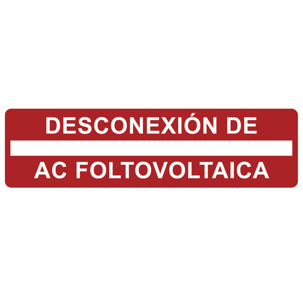 Hellermann Tyton 596-00813 Solar Label, Printable, Spanish, PHOTOVOLTAIC DISCONNECT, 3.75" x 1.0", PET, Red, 50/roll