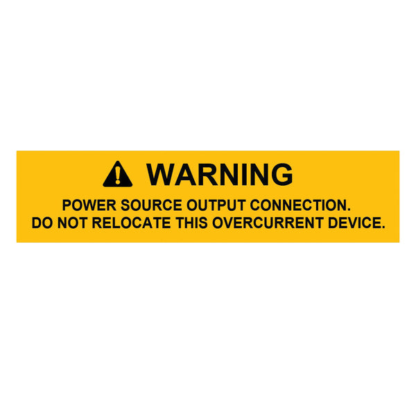 Hellermann Tyton 596-00880 Solar Label, POWER SOURCE OUTPUT, 4.12" x .75", VL, Orange, 50/roll