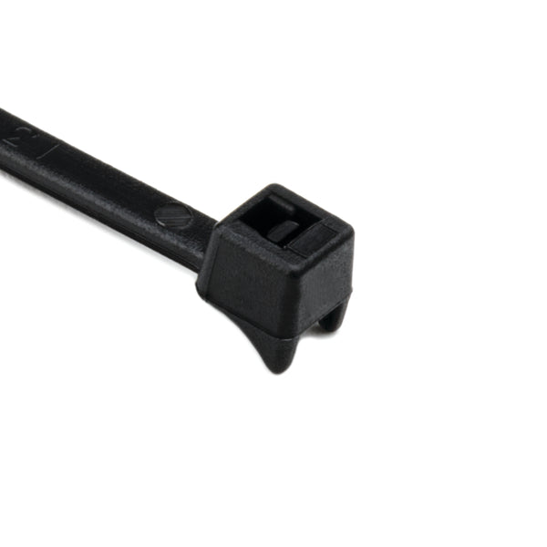 Hellermann Tyton CTT20R0HSC2 Clamp Tie, 4" Long, 20lb Tensile Strength, PA66HS, Black, 100/pkg