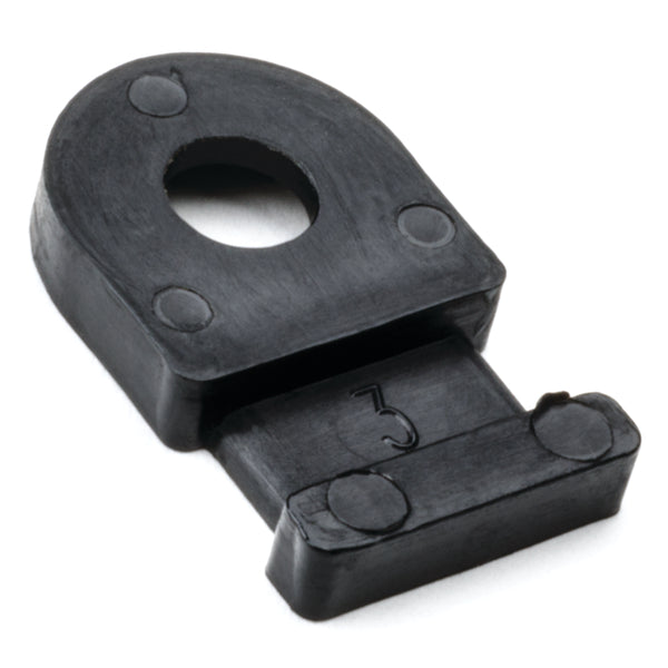 Hellermann Tyton MB20M4 Cable Tie Anchor Mount, 0.81 x .49", 0.193" Hole Dia, 0.18" Max Tie Width, PA66, Black, 1000/pkg
