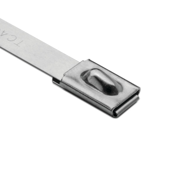 Hellermann Tyton MBT14H Stainless Steel Tie, 14.3" Long, 450lb Tensile Strength, SS316, Metal, 50/pkg