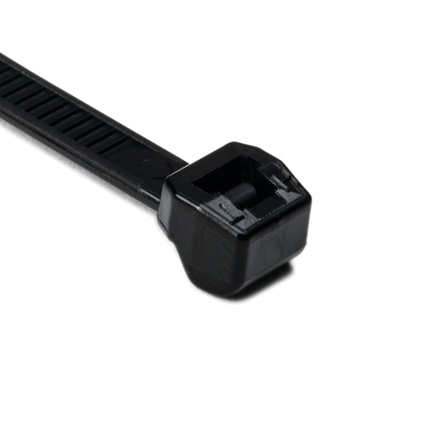Hellermann Tyton 118-00110 Outside Serrated Cable Tie, 5.9" Long, 50lb Tensile Strength, PA66HS, Black, 1000/pkg