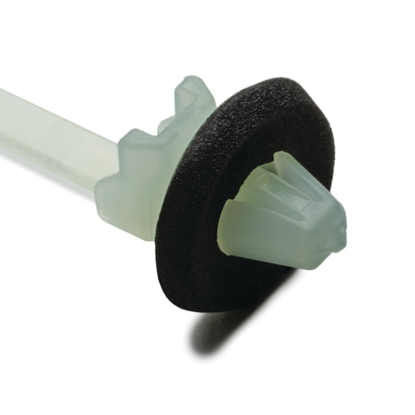 Hellermann Tyton 126-00245 1-Piece Cable Tie with Arrowhead Mount with Seal, 6.5" Long, 50lb Tensile, PA66HS, Natural, 4000/carton
