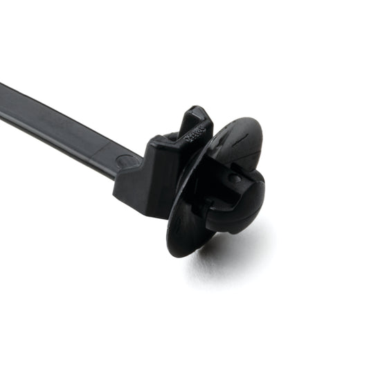 Hellermann Tyton 126-00326 1-Piece Cable Tie with Arrowhead Mount with Disc, 6.0"L, 0.25 - 0.26" Mounting Hole, PA66HS, Black, 500/pkg
