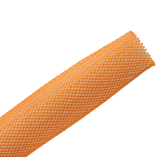 Hellermann Tyton 170-03079 Braided Sleeving, Expandable, 1" Dia, PET, Orange, 250 ft/bulk reel