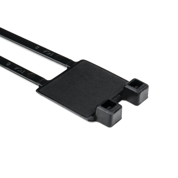 Hellermann Tyton IT50RD0UVK2 MilSpec Identification Tie, 8" Long, MS3368, 50lb Tensile Strength, PA66UV, Black, 50/pkg