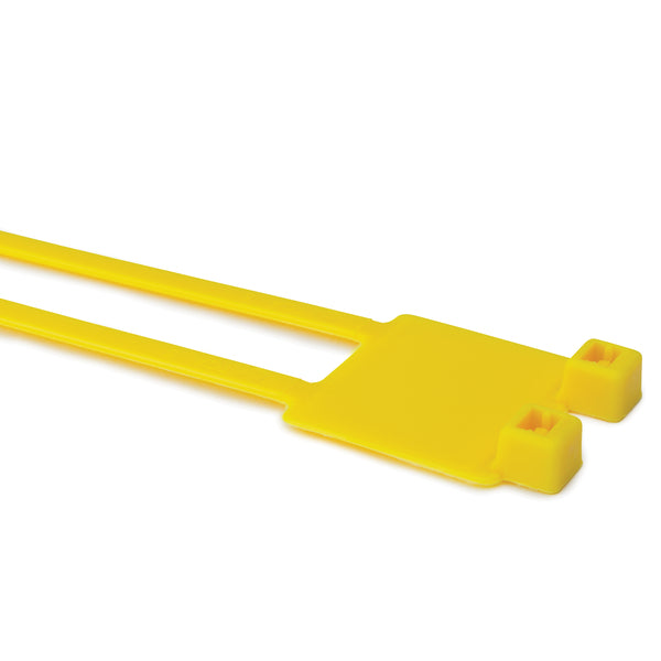 Hellermann Tyton IT50RD4K2 MilSpec Identification Tie, 8" Long, MS3368, 50lb Tensile Strength, PA66, Yellow, 50/pkg