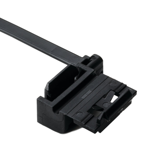 Hellermann Tyton 148-00092 Wire Clamping Cable Ties, Version A, Diameter Attachment .17", 6.0" Long, Black, PA66HS, 500/pkg