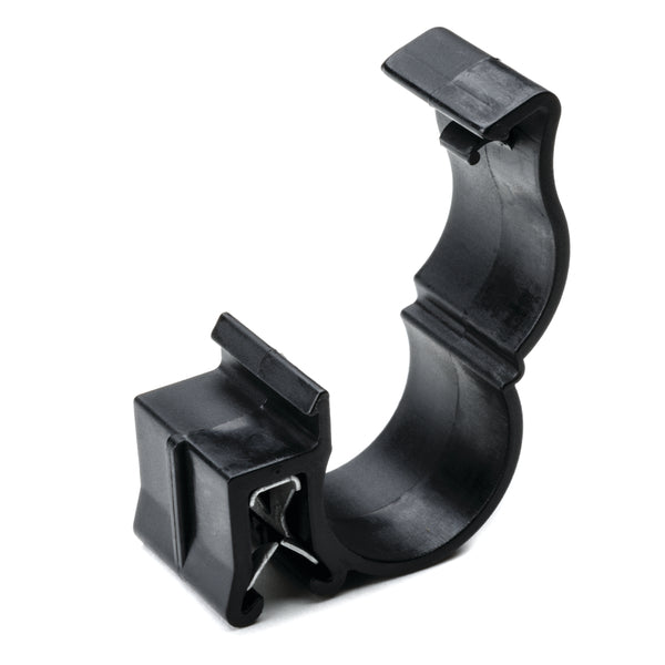 Hellermann Tyton 151-03611 Edge Clip and Locking Clamp, Panel Thickness 0.04 - 0.012", PA6HIRHS, Black, 250/pkg