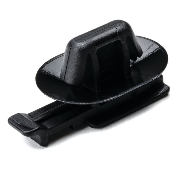 Hellermann Tyton 151-00513 Connector Clip with Oval Arrowhead, 0.6-1.0mm Panel Thick, 6.2x12.2 mm Hole Dia, PA66HIRHS, Black, 500/pkg