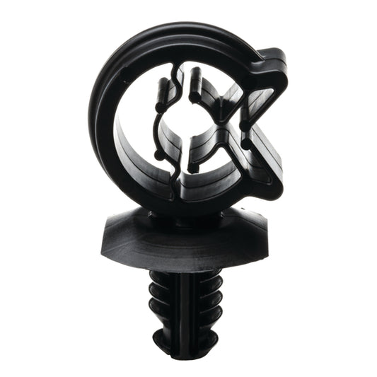 Hellermann Tyton 151-00927 Fir Tree C-Clip, 0.24 - 0.30" Bundle Dia, 0.03 - 0.25" Panel, 0.26" Mount Hole, PA66HIRHSUV, Black, 100/pkg
