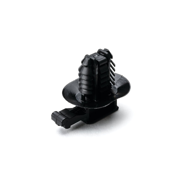 Hellermann Tyton 151-01108 Connector Clip with Oval Fir Tree, 0.6-6.0mm Panel Thick, 6.2-13.0mm Hole Dia, PA66HIRHSUV, Black, 5000/ctn