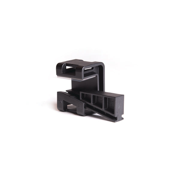 Hellermann Tyton 151-01566 Wedge Clip, 0.16 - 0.35" Panel Thickness, PA66HSGF, Black, 200/bag