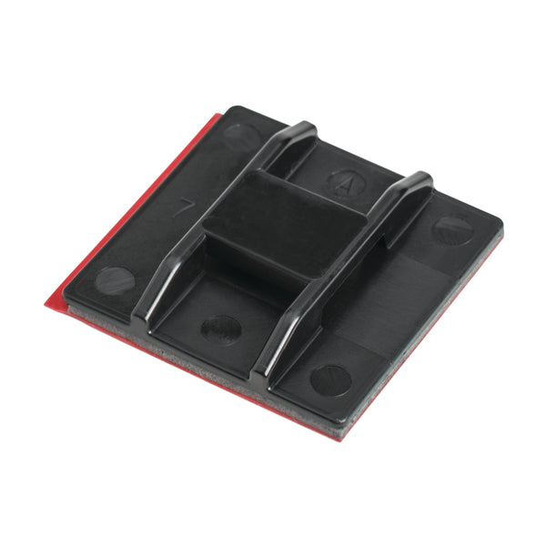 Hellermann Tyton 151-01857 High Heat High Bond Acrylic Adhesive Base, 1.5 x 1.5", Use T18-T150 or WideStrap Tie, PA66HIRHSUV, Bk, 100/pkg