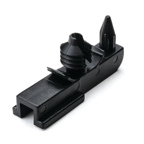 Hellermann Tyton 155-36002 Connector Clip with Round Fir Tree, 0.6 - 3.0 mm Panel Thick., 6.5 - 7.0 mm Hole Dia, PA66HIRHS, Black, 1000/pkg