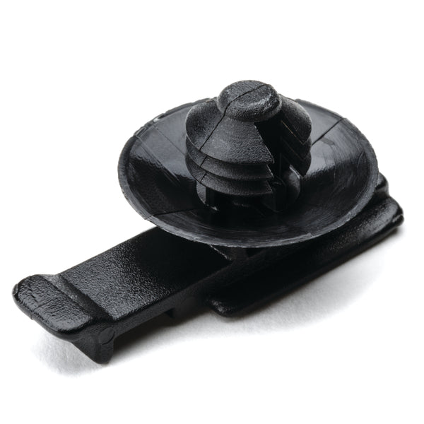 Hellermann Tyton 155-38102 Connector Clip with Round Fir Tree, 0.75 - 1.5 mm Panel Thick., 6.5 - 7.0 mm Hole Dia, PA66HIRHS, Black, 500/pkg