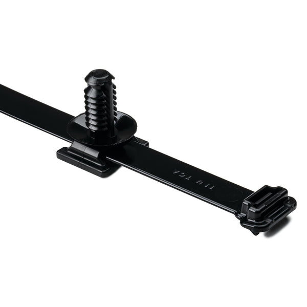 Hellermann Tyton 156-00074 Heavy Duty Cable Tie with Fir Tree Mount, 15"L, 0.04 - 0.62" Panel Thick, PA66HIRHSUV, Black, 100/pkg