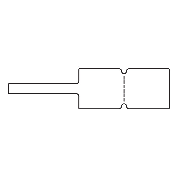 Hellermann Tyton 596-97004 1 x 4" FlagTag Label, Laser Print, 150 Sheets/Pack, 16 Labels/Sheet, 2400 Labels/Pack