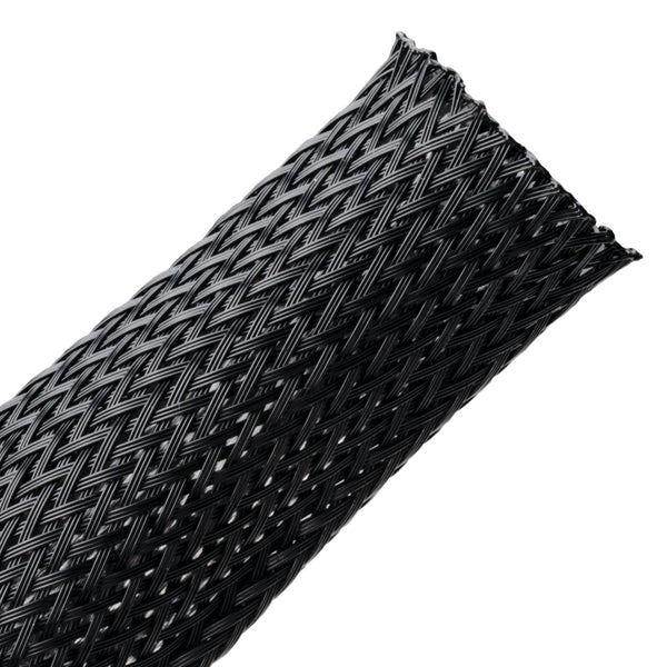 Hellermann Tyton 170-03209 Braided Sleeving, Expandable, 0.125" Dia, PA66 Monofilament, Black, 225 ft/reel
