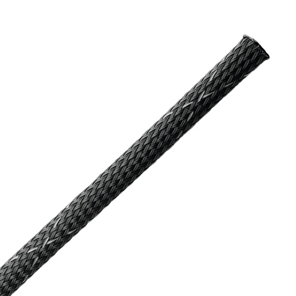 Hellermann Tyton 170-03036 Braided Sleeving, Expandable, Fray Resistant, Flame Retardant, 0.25" Dia, PET, BK,100 ft/reel