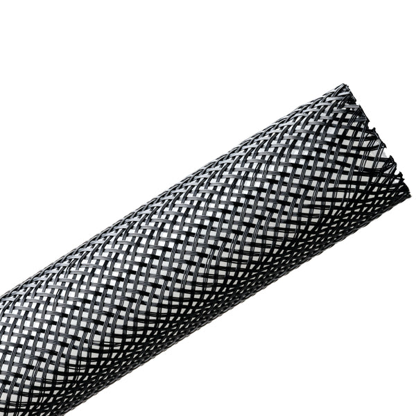 Hellermann Tyton 170-03225 Braided Sleeving, Expandable, 0.38" Dia, PET, Black, 500 ft/bulk reel