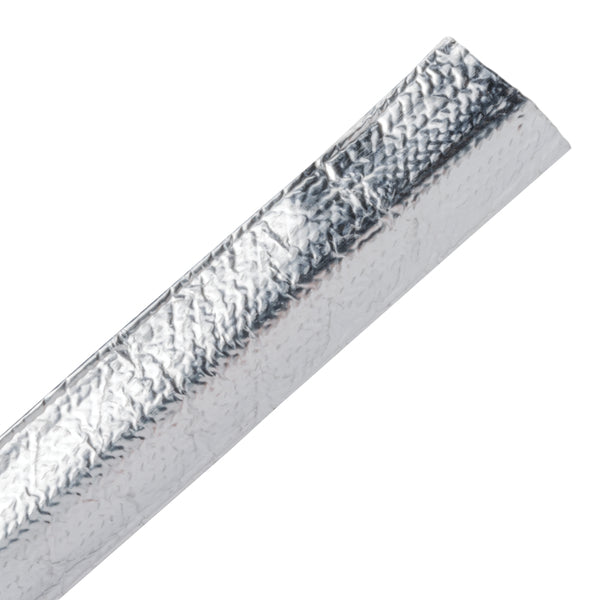 Hellermann Tyton 170-03062 Braided Sleeving, Aluminum Laminated Fiberglass, 0.5" Dia, AL/GF, Silver, 100 ft/reel