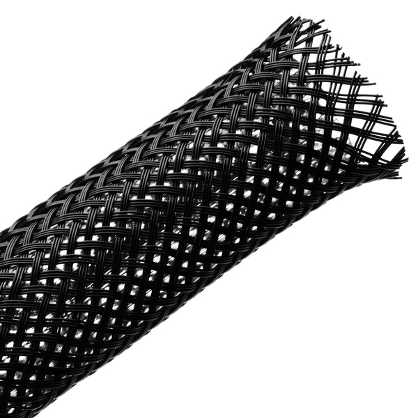 Hellermann Tyton 170-03070 Braided Sleeving, Expandable, 0.25" Dia, PA66 Monofilament, Black, 1000 ft/bulk reel