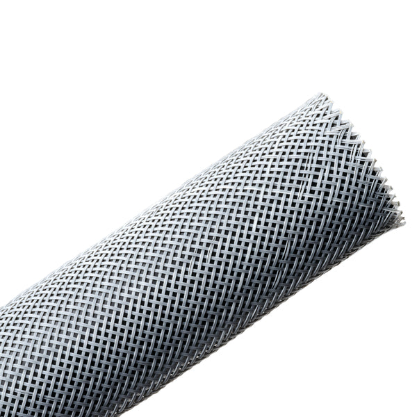 Hellermann Tyton 170-03074 Braided Sleeving, Expandable, Flame Retardant, 0.75" Dia, PET, Gray, 75 ft/reel