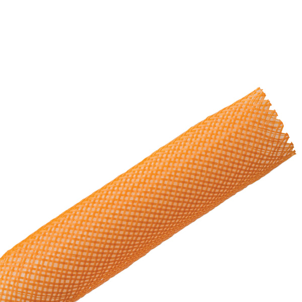 Hellermann Tyton 170-03078 Braided Sleeving, Expandable, 0.75" Dia, PET, Orange, 250 ft/bulk reel