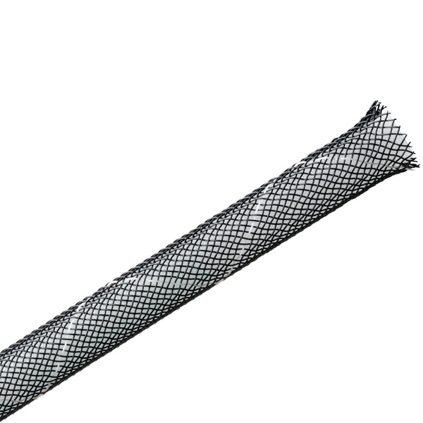 Hellermann Tyton 170-03089 Braided Sleeving, Expandable, Flame Retardant, 0.125" Dia, PET, Black, 1000 ft/bulk reel