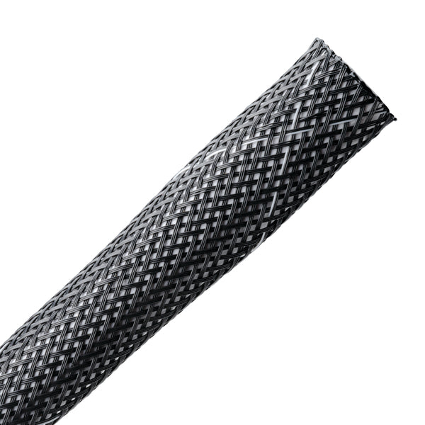 Hellermann Tyton 170-03091 Braided Sleeving, Expandable, Flame Retardant, 0.5" Dia, PET, Black, 500 ft/bulk reel