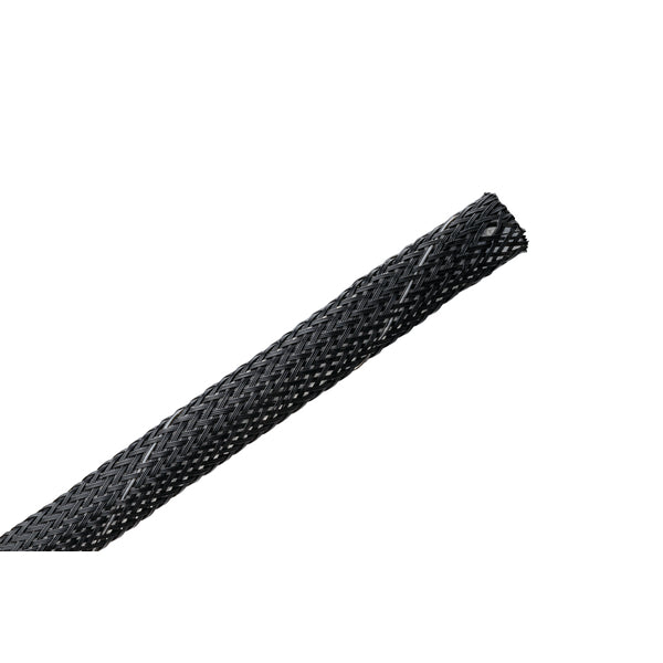 Hellermann Tyton 170-03102 Plenum Rated Expandable Braided Sleeving (Halar), 0.38" Dia, Black, 125 ft/reel