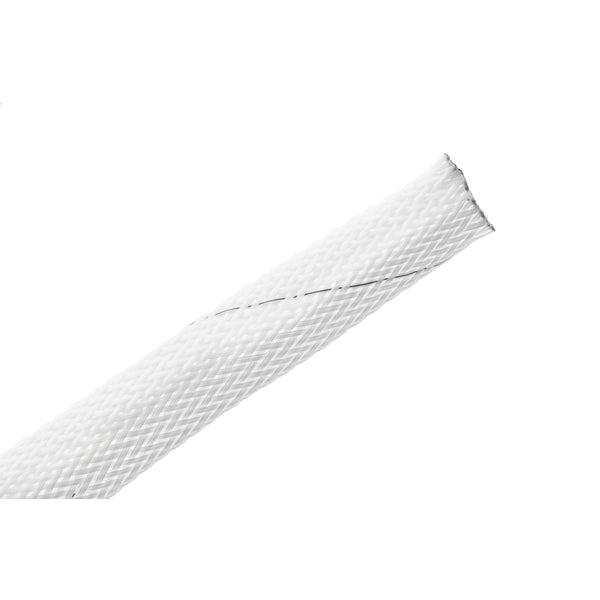 Hellermann Tyton 170-03105 Plenum Rated Expandable Braided Sleeving (Halar), 0.5" Dia, White, 100 ft/reel