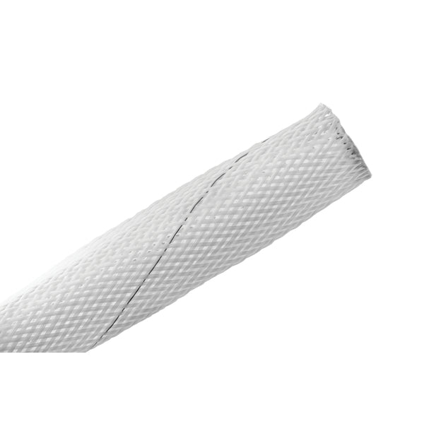 Hellermann Tyton 170-03111 Plenum Rated Expandable Braided Sleeving (Halar), 1.25" Dia, White, 50 ft/reel