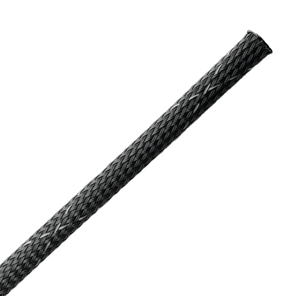 Hellermann Tyton 170-03117 Braided Sleeving, Expandable, Fray Resistant, Flame Retardant, 0.25"Dia, PET, Black, 1000ft/bulk reel